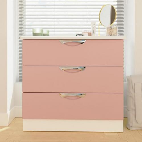 Camden 3 Drawer Chest - Kobe Pink