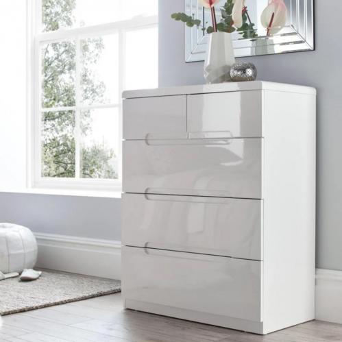 Manhattan 3+2 Drawer Chest - White