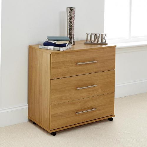 Solo 3 Drawer Chest - Medium Oak